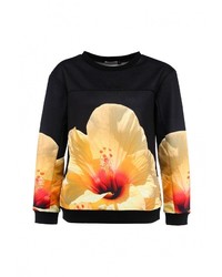 Женский черный свитер с круглым вырезом от LAMANIA