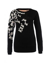 Женский черный свитер с круглым вырезом от LAMANIA