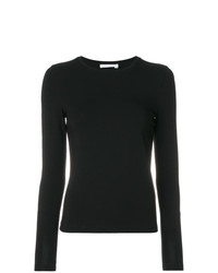 Женский черный свитер с круглым вырезом от Le Tricot Perugia