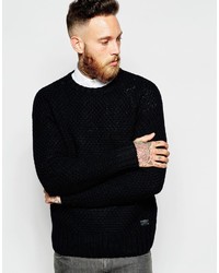 Мужской черный свитер с круглым вырезом от Lee