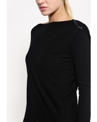 Женский черный свитер с круглым вырезом от Liu Jo