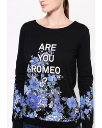 Женский черный свитер с круглым вырезом от Liu Jo