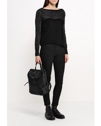 Женский черный свитер с круглым вырезом от Liu Jo Jeans