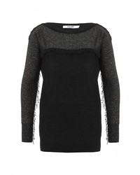 Женский черный свитер с круглым вырезом от Liu Jo Jeans