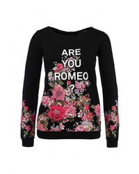 Женский черный свитер с круглым вырезом от Liu Jo