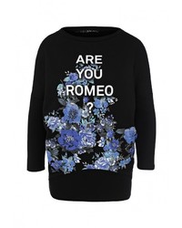 Женский черный свитер с круглым вырезом от Liu Jo