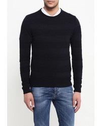 Мужской черный свитер с круглым вырезом от Liu Jo Uomo