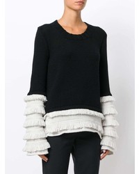 Женский черный свитер с круглым вырезом от Antonia Zander