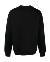 Мужской черный свитер с круглым вырезом от Moschino