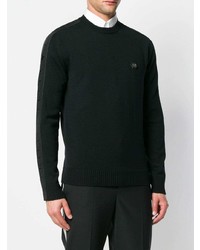 Мужской черный свитер с круглым вырезом от Philipp Plein