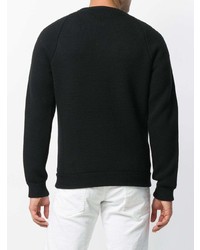 Мужской черный свитер с круглым вырезом от DSQUARED2