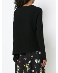 Женский черный свитер с круглым вырезом от Derek Lam