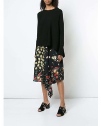 Женский черный свитер с круглым вырезом от Derek Lam