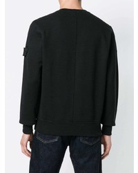 Мужской черный свитер с круглым вырезом от Stone Island Shadow Project