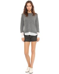 Женский черный свитер с круглым вырезом от Brochu Walker