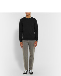 Мужской черный свитер с круглым вырезом от Sunspel