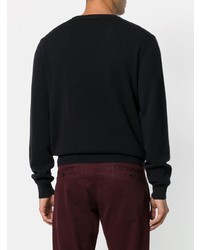 Мужской черный свитер с круглым вырезом от Z Zegna