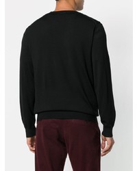 Мужской черный свитер с круглым вырезом от Z Zegna