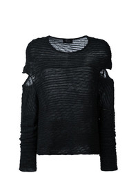 Женский черный свитер с круглым вырезом от Lost & Found Ria Dunn