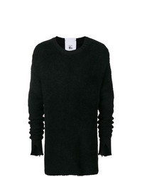 Мужской черный свитер с круглым вырезом от Lost & Found Rooms