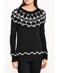 Женский черный свитер с круглым вырезом от Lucid