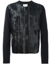 Мужской черный свитер с круглым вырезом от Maison Margiela