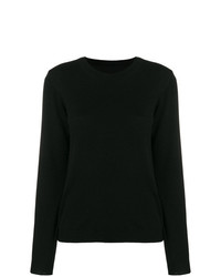 Женский черный свитер с круглым вырезом от Maison Margiela