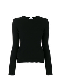 Женский черный свитер с круглым вырезом от Malo
