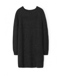 Женский черный свитер с круглым вырезом от Mango