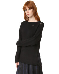 Женский черный свитер с круглым вырезом от Marc Jacobs