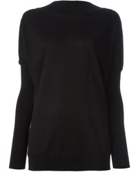 Женский черный свитер с круглым вырезом от Marni