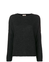 Женский черный свитер с круглым вырезом от Masscob