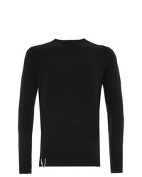 Мужской черный свитер с круглым вырезом от Matthew Miller