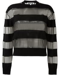 Женский черный свитер с круглым вырезом от McQ by Alexander McQueen