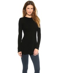 Женский черный свитер с круглым вырезом от Enza Costa