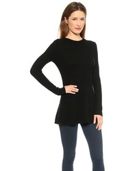 Женский черный свитер с круглым вырезом от Enza Costa