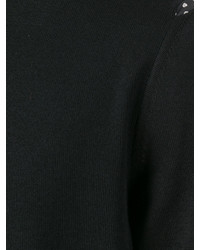 Мужской черный свитер с круглым вырезом от Alexander McQueen