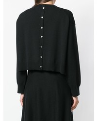 Женский черный свитер с круглым вырезом от N.Peal