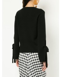 Женский черный свитер с круглым вырезом от G.V.G.V.