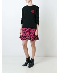 Женский черный свитер с круглым вырезом от Markus Lupfer