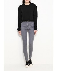 Женский черный свитер с круглым вырезом от Miss Selfridge