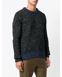 Мужской черный свитер с круглым вырезом от Marni
