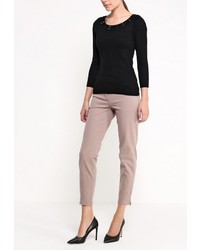 Женский черный свитер с круглым вырезом от Morgan