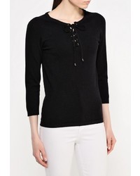 Женский черный свитер с круглым вырезом от Morgan