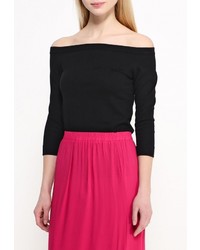 Женский черный свитер с круглым вырезом от Motivi