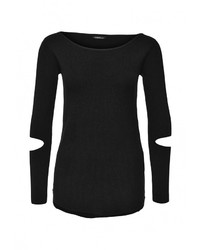 Женский черный свитер с круглым вырезом от Motivi