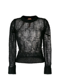 Женский черный свитер с круглым вырезом от N°21