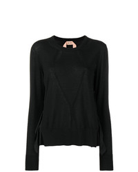 Женский черный свитер с круглым вырезом от N°21