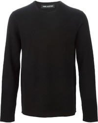 Мужской черный свитер с круглым вырезом от Neil Barrett