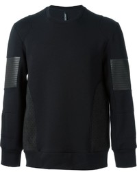 Мужской черный свитер с круглым вырезом от Neil Barrett